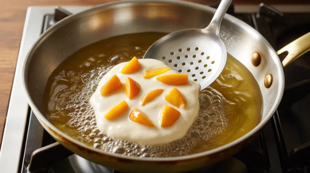 How to make fresh peach fritters recipe