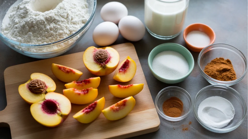 fresh peach fritters recipe Ingredients