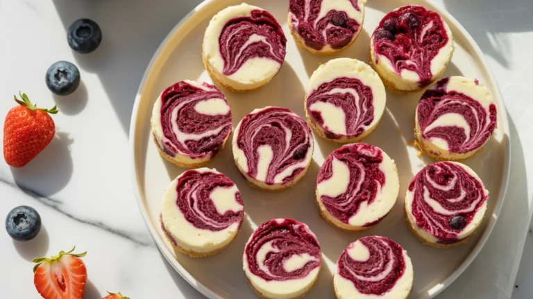 Berry Swirl Cheesecake Bites