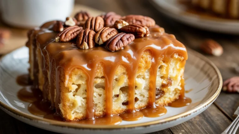 Butter Pecan Praline Poke Cake Recipe