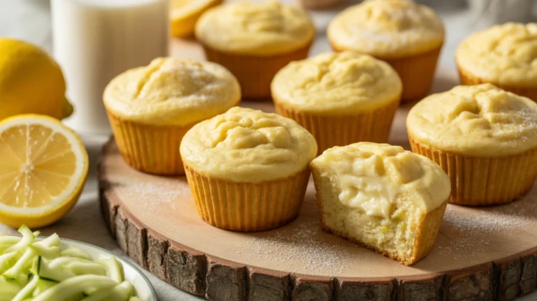 Easy Lemon Zucchini Cream Cheese Muffins
