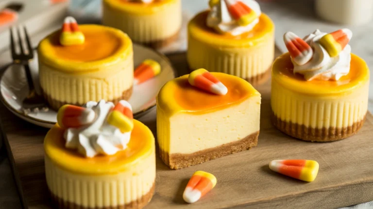 Mini Candy Corn Cheesecakes